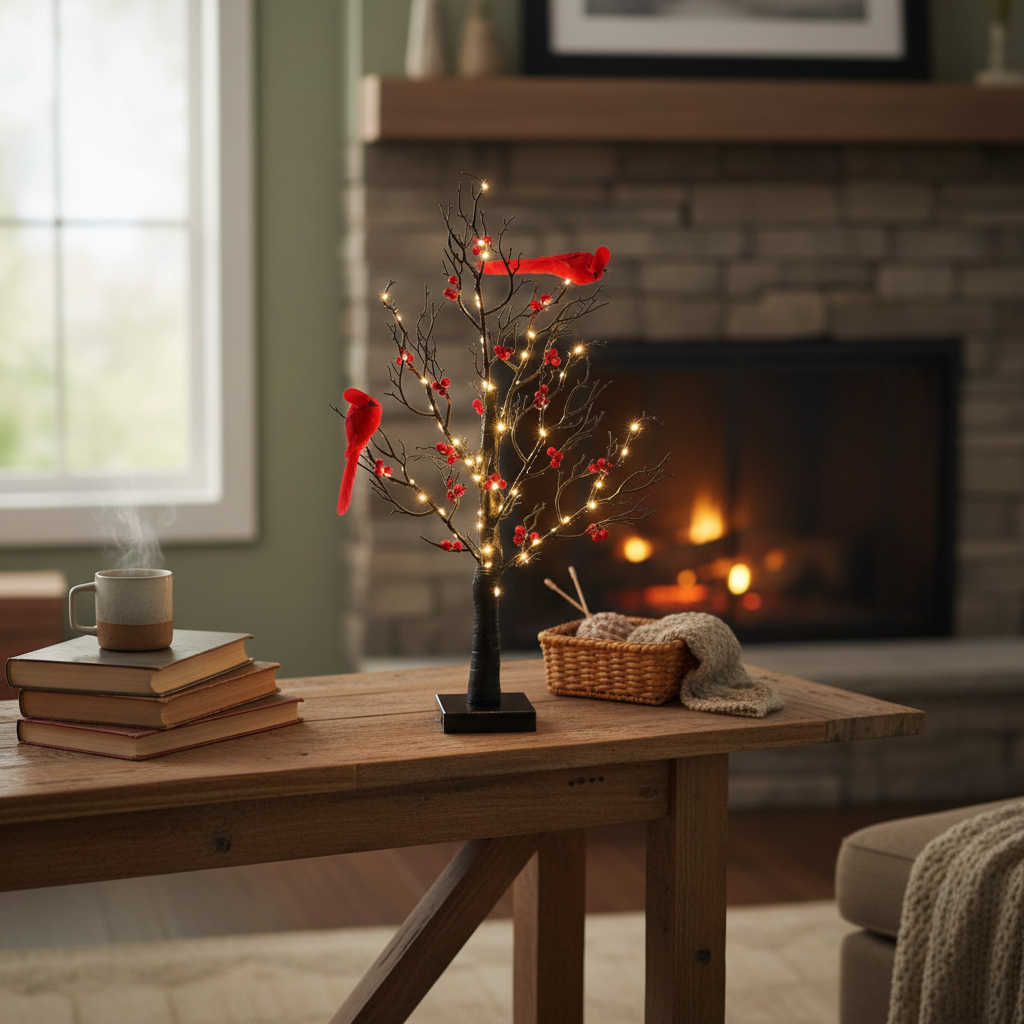 Glowing Tree Decorative Light with Warm LED Bulbs