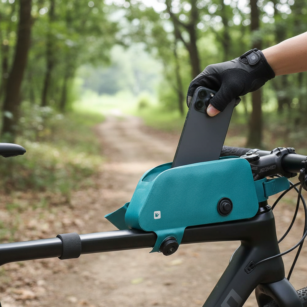 Waterproof Bicycle Frame Bag with Magnetic Closure