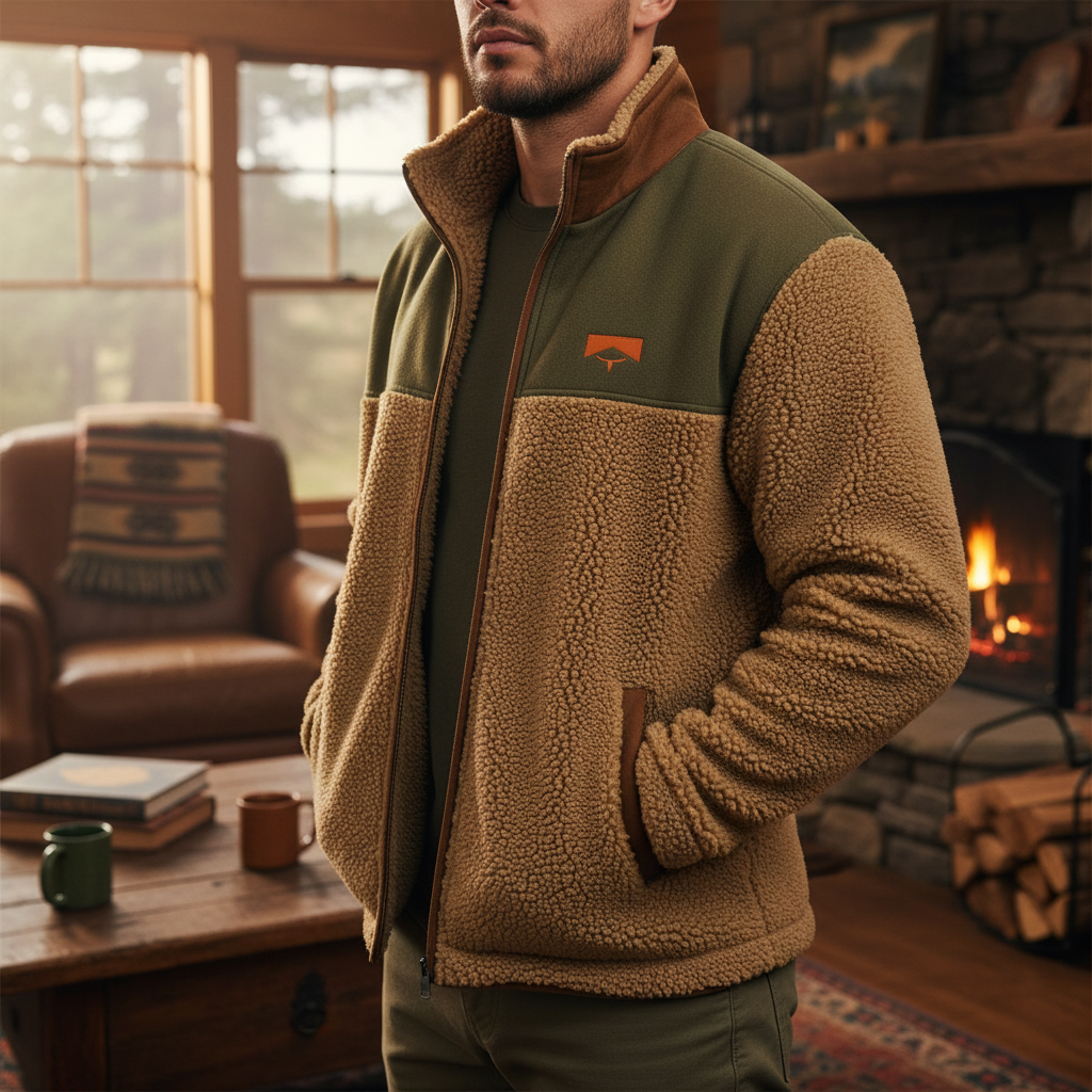 Men's Fleece Jacket | Warm Outdoor Layer by AtlasBay