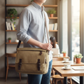 Men's Canvas Messenger Bag - Vintage Satchel Sling
