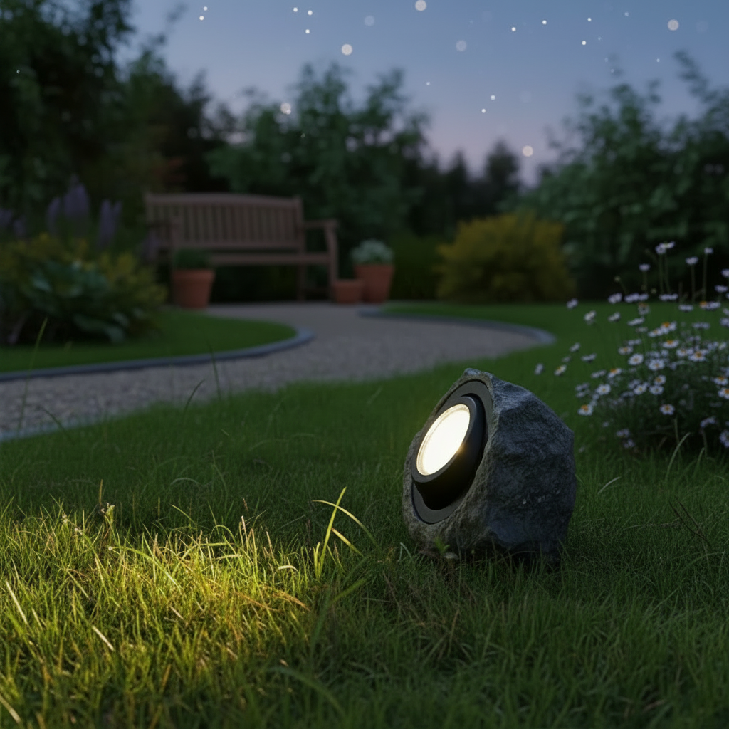 Solar Stone Pathway Lights - Waterproof Garden Lighting