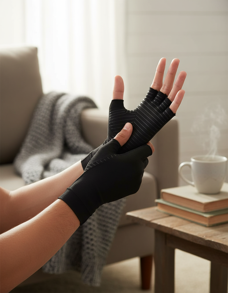 Compression Arthritis Gloves with Copper Support