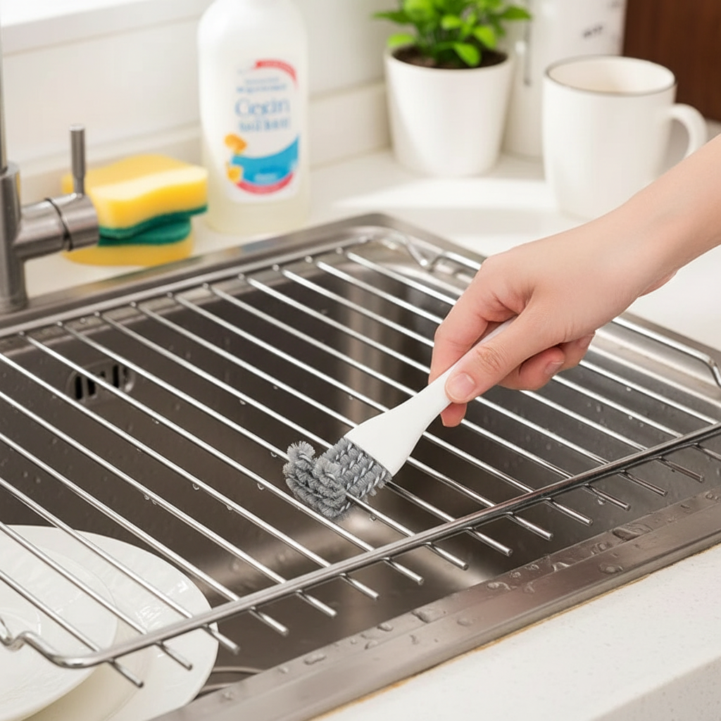 V-Shaped Grill Brush with Scraper - 2 in 1 BBQ Cleaning Tool