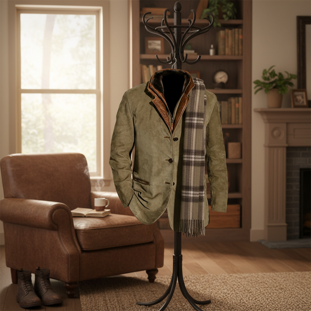 Men's Vintage Suede Jacket | Warm Winter Coat