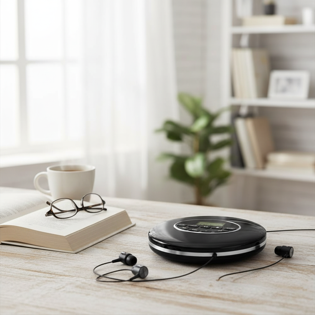 Portable CD Player with Headphones - Compact Music Player