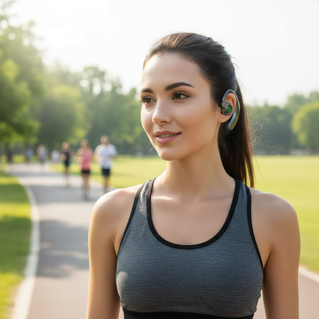 Open-Ear Wireless Bluetooth Headphones with Noise Canceling