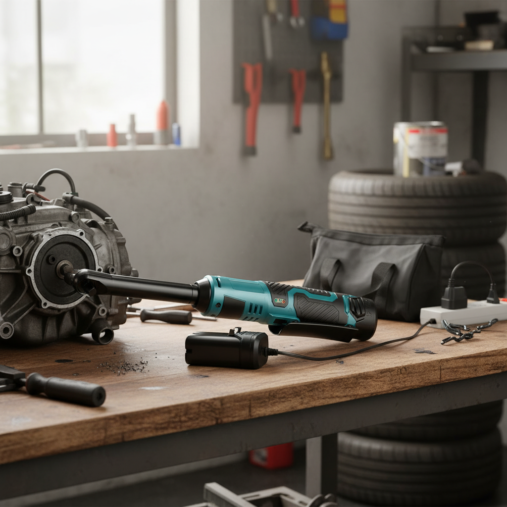 Electric Ratchet Wrench with Extended Reach