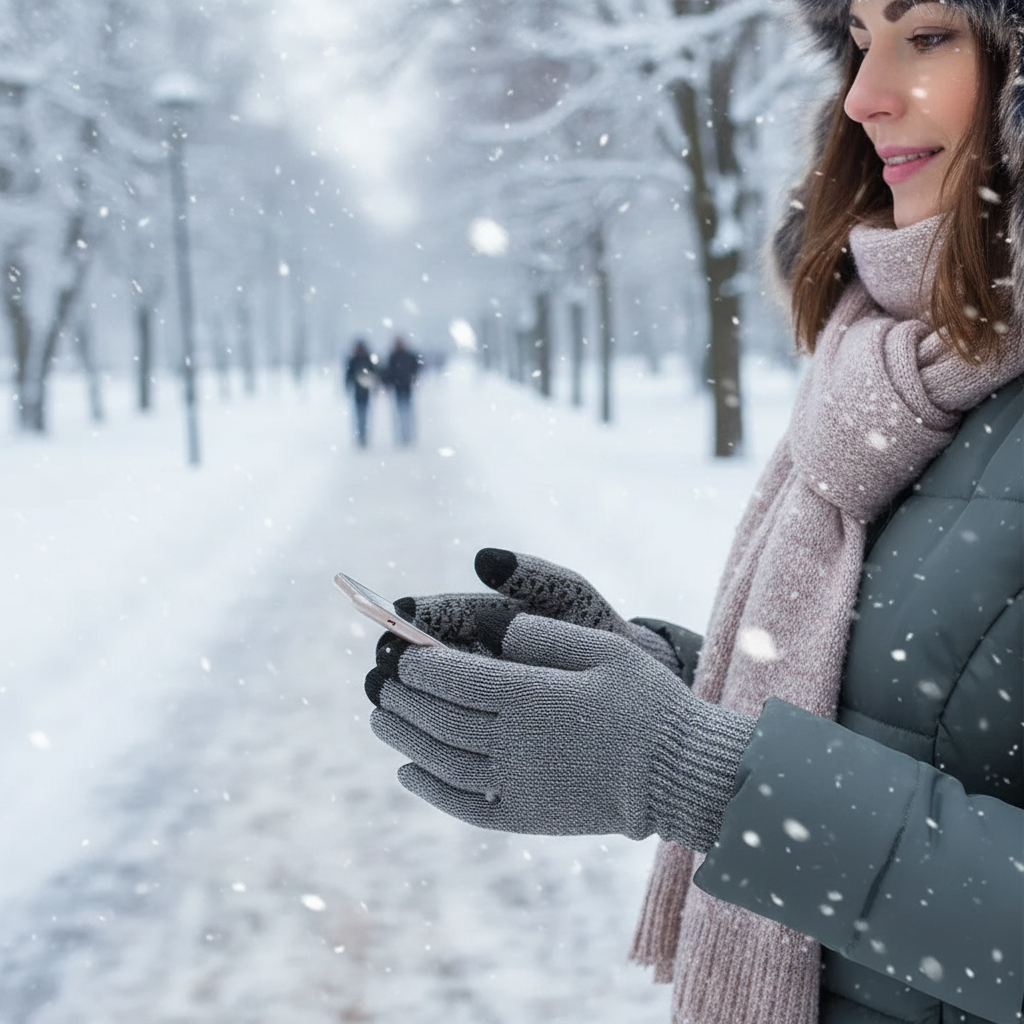 USB Heated Gloves with Touchscreen - Winter Warmth