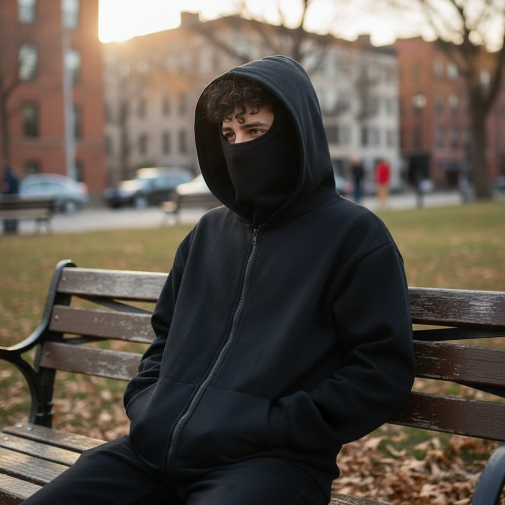 Full Zip Balaclava Hoodie | Unisex Face Mask