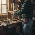 Leather Tactical Belt Bag with Multi-Tool Pockets