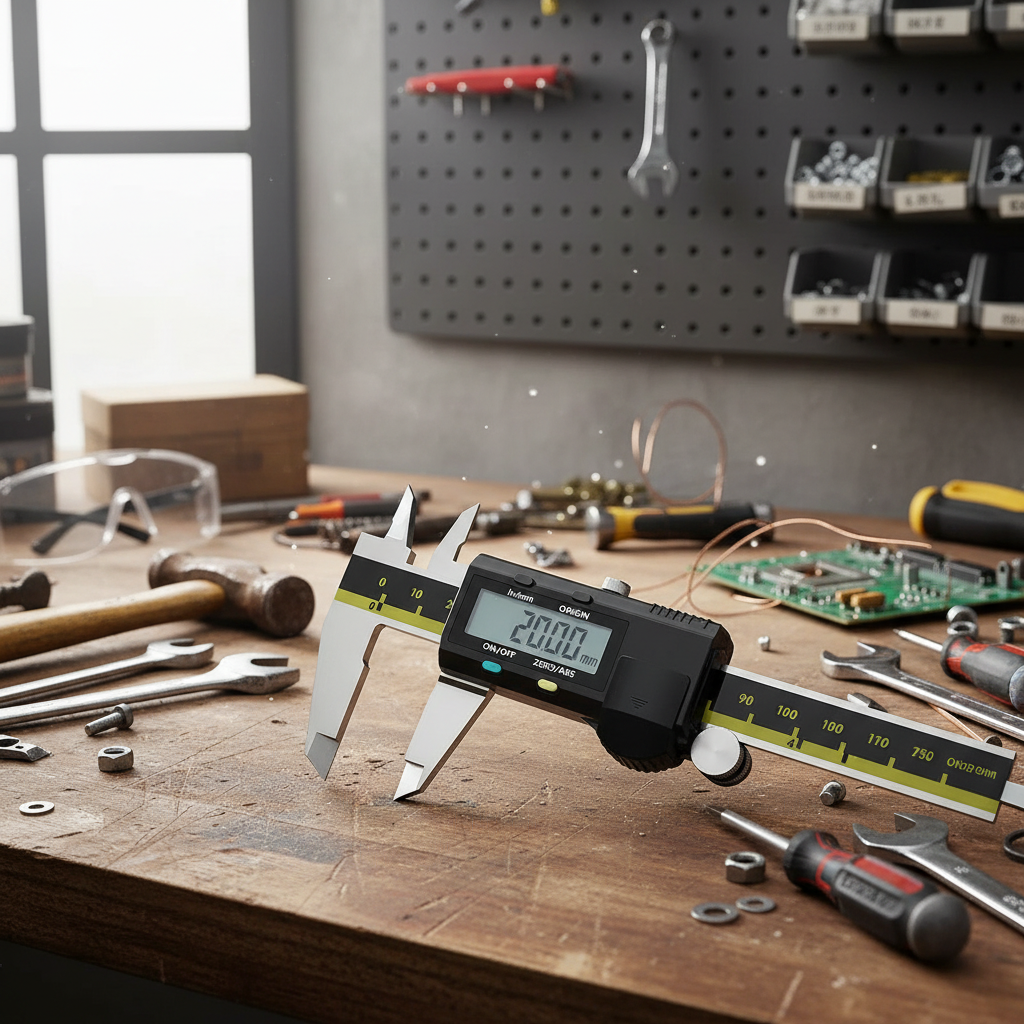 Digital Caliper with LCD Display - ±0.001" Accuracy