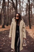 Wool Blend Winter Coat with Faux Fur Lining