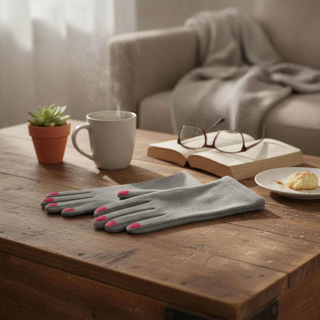 Touch Screen Winter Gloves with Nail Design