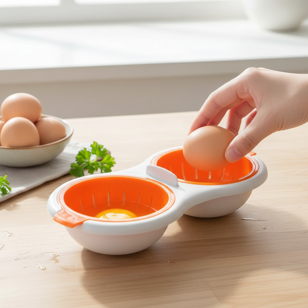Microwave Egg Poacher - Cook 2 Eggs in Minutes