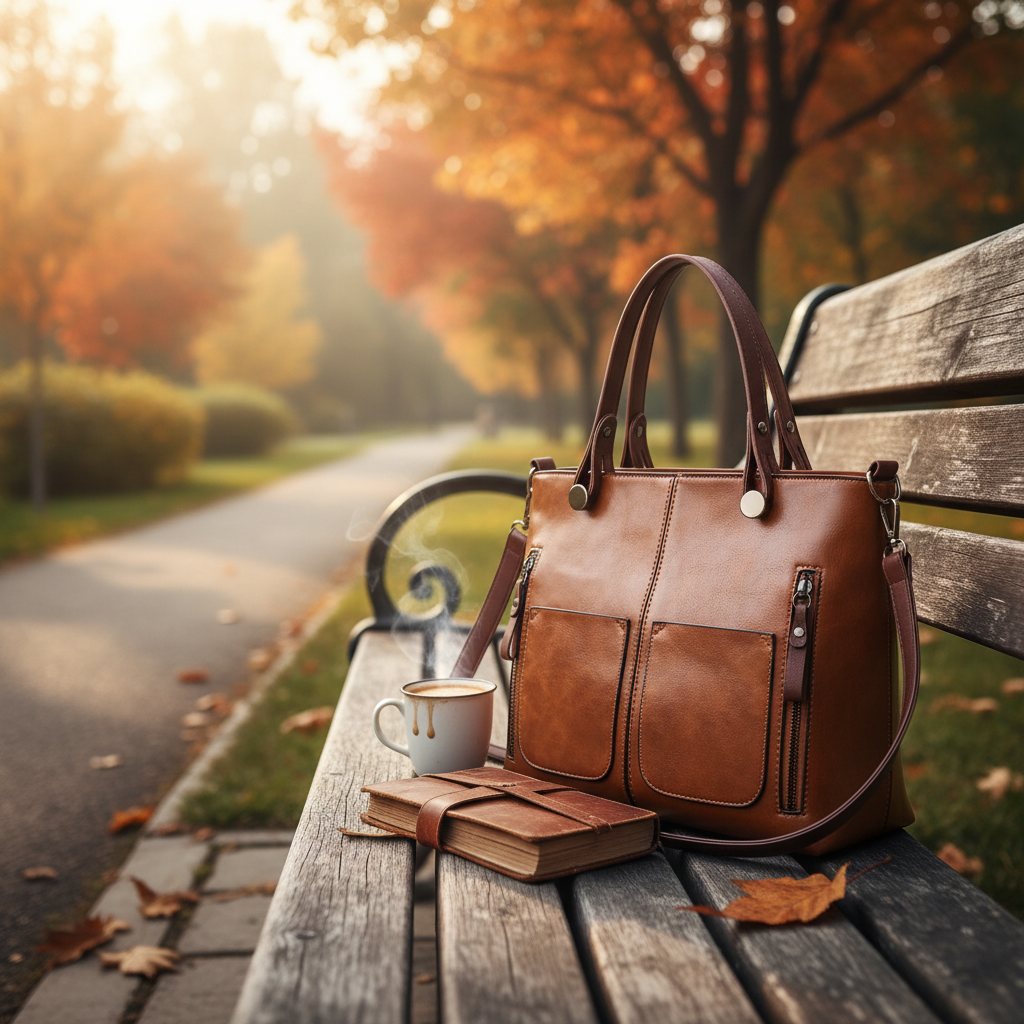 Premium Leather Handbag with Multiple Compartments