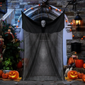 Hanging Halloween Ghost Decoration with Skeleton Mask