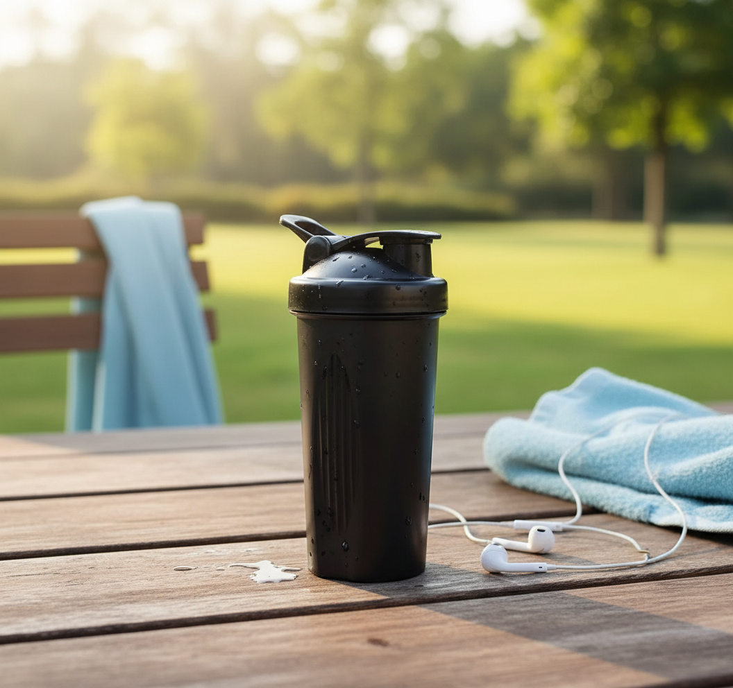 600ml Leak-Proof Protein Shaker Bottle with Mixing Ball