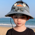 Kids Sun Visor Hat with Built-In Cooling Fan