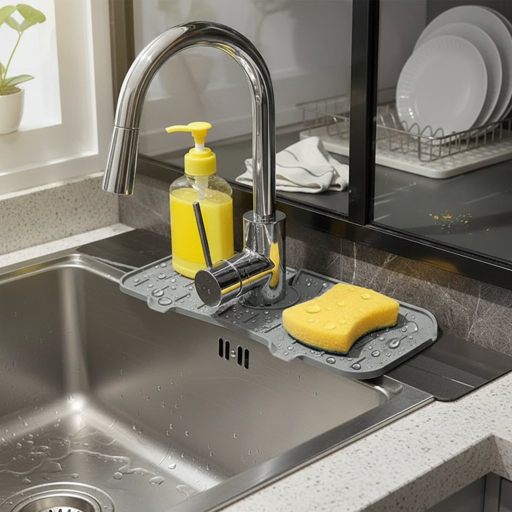 Silicone Faucet Drip Catcher Tray