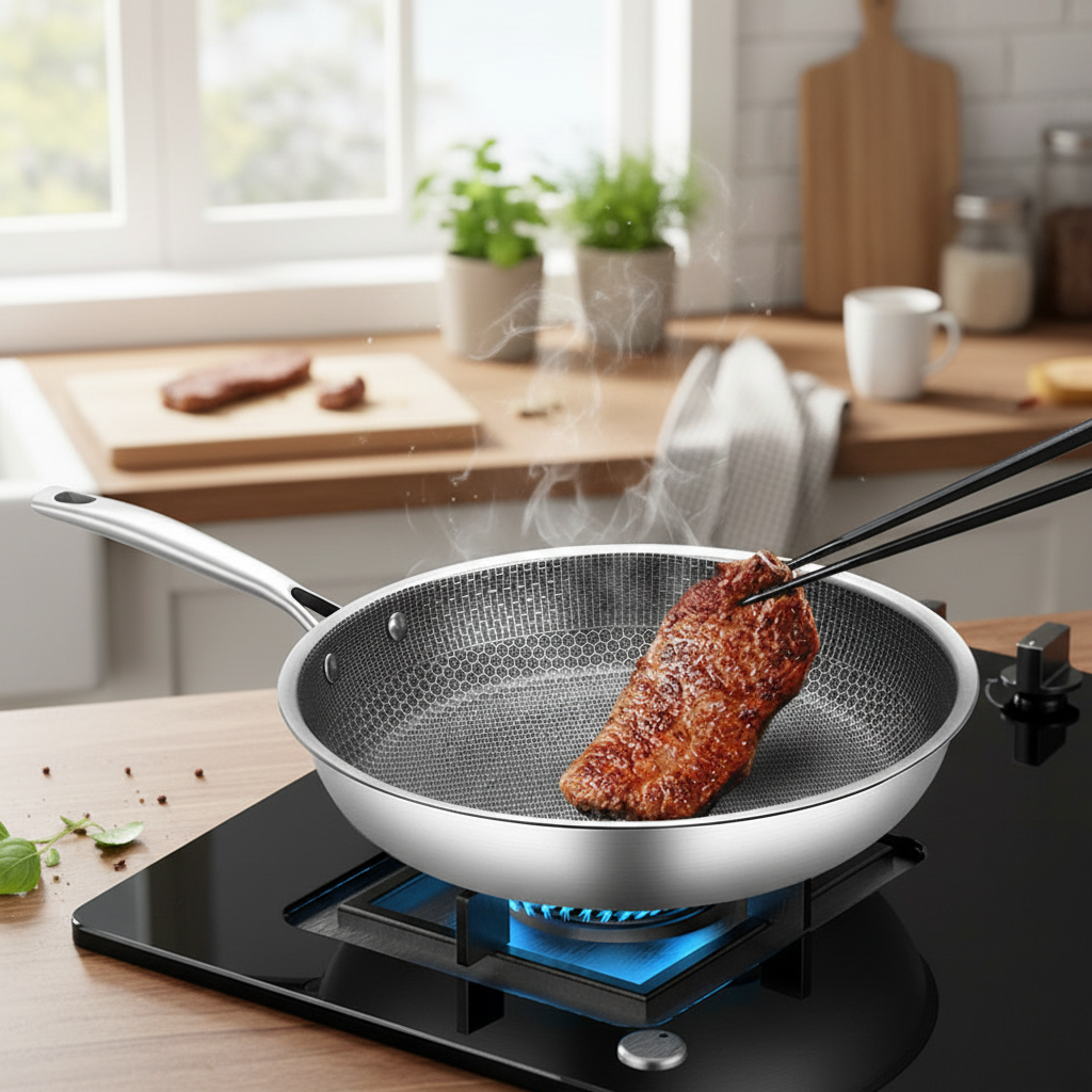 Non-Stick Stainless Steel Frying Pan | AtlasBay