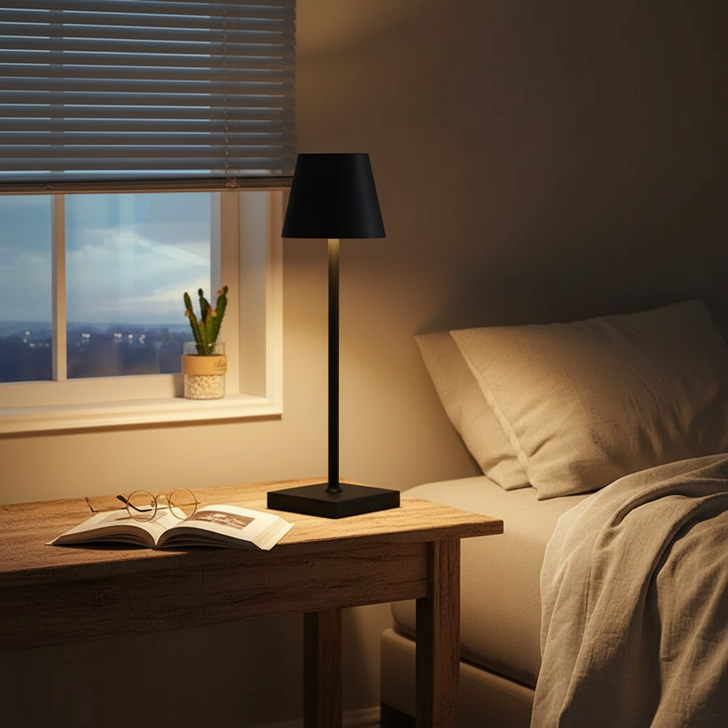 Touch Control Bedside Table Lamp with USB Charging