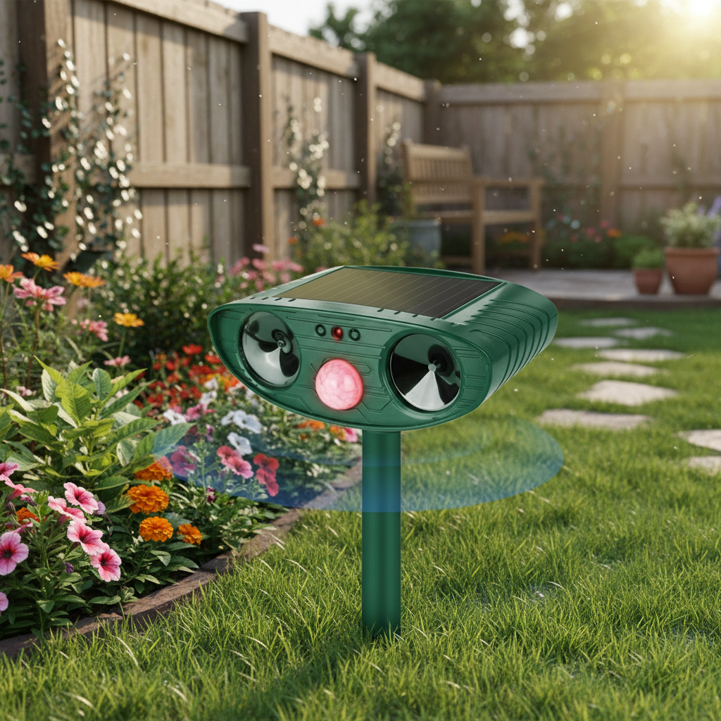 Ultrasonic Woodpecker Repellent with Motion Sensor