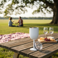 Insulated Wine Cups with Lid - Double-Walled Stainless Steel