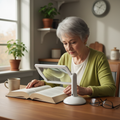 LED Page Magnifier with 180° Stand & Eye Protection