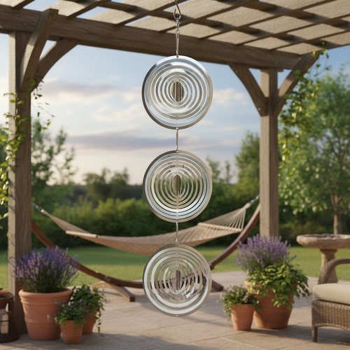 3D Mirror Bird Deterrent Spinner - Outdoor Garden Scare Device