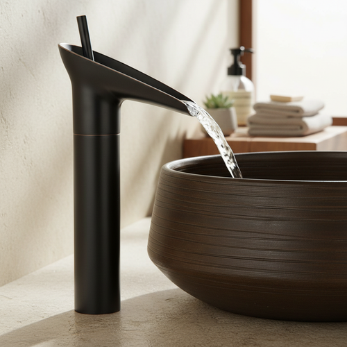 Antique Bronze Waterfall Bathroom Faucet