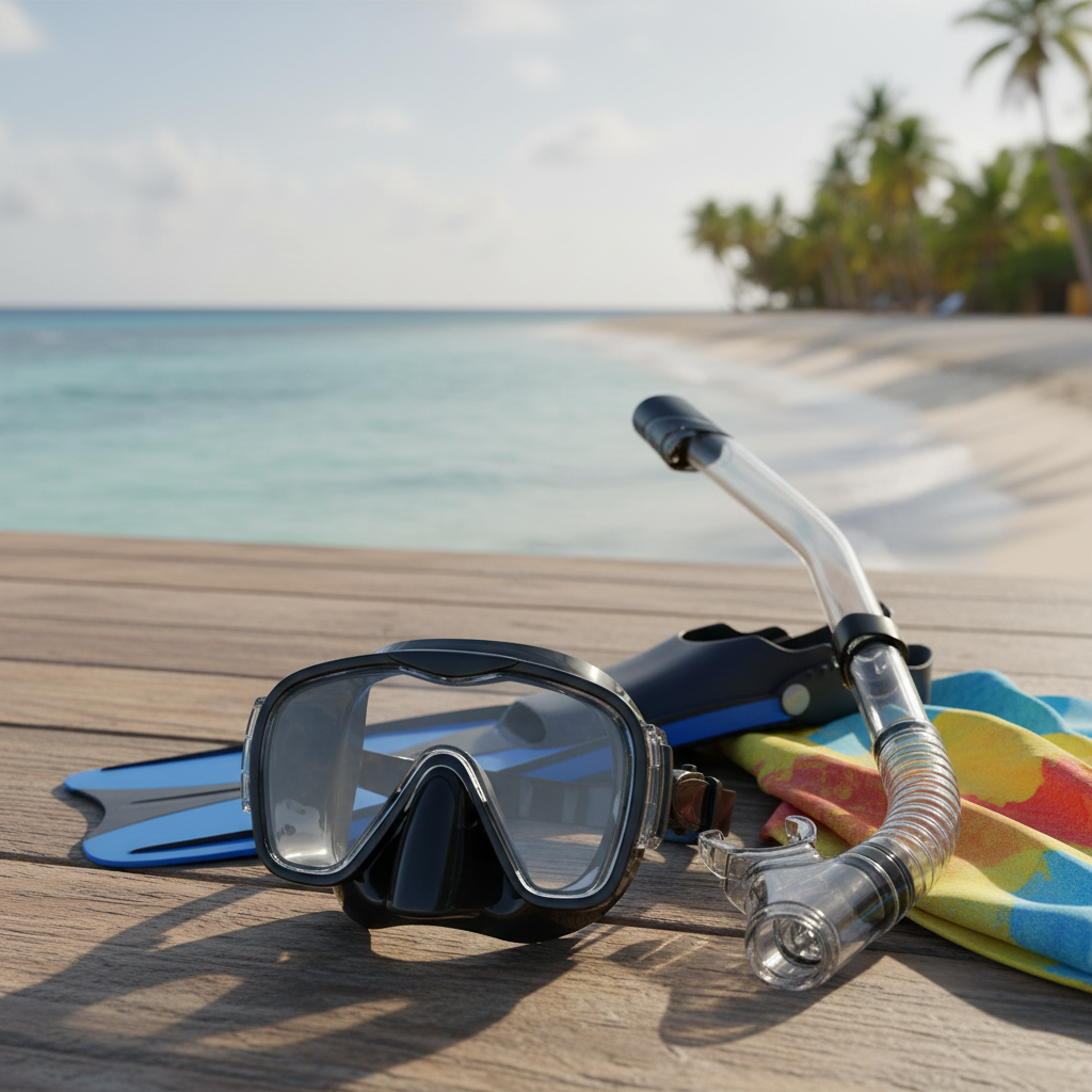 Dry Top Snorkeling Mask with Anti-Fog Lenses