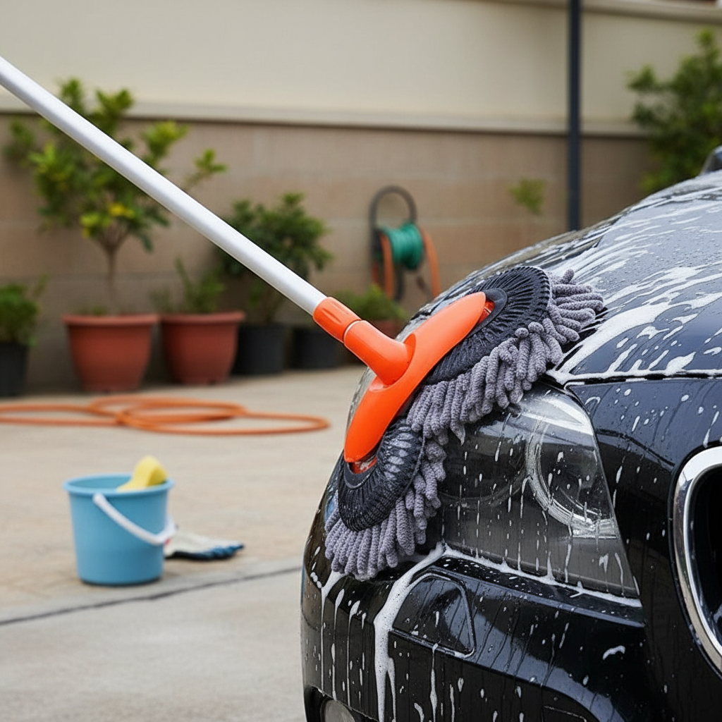 Rotating Head Car Wash Brush