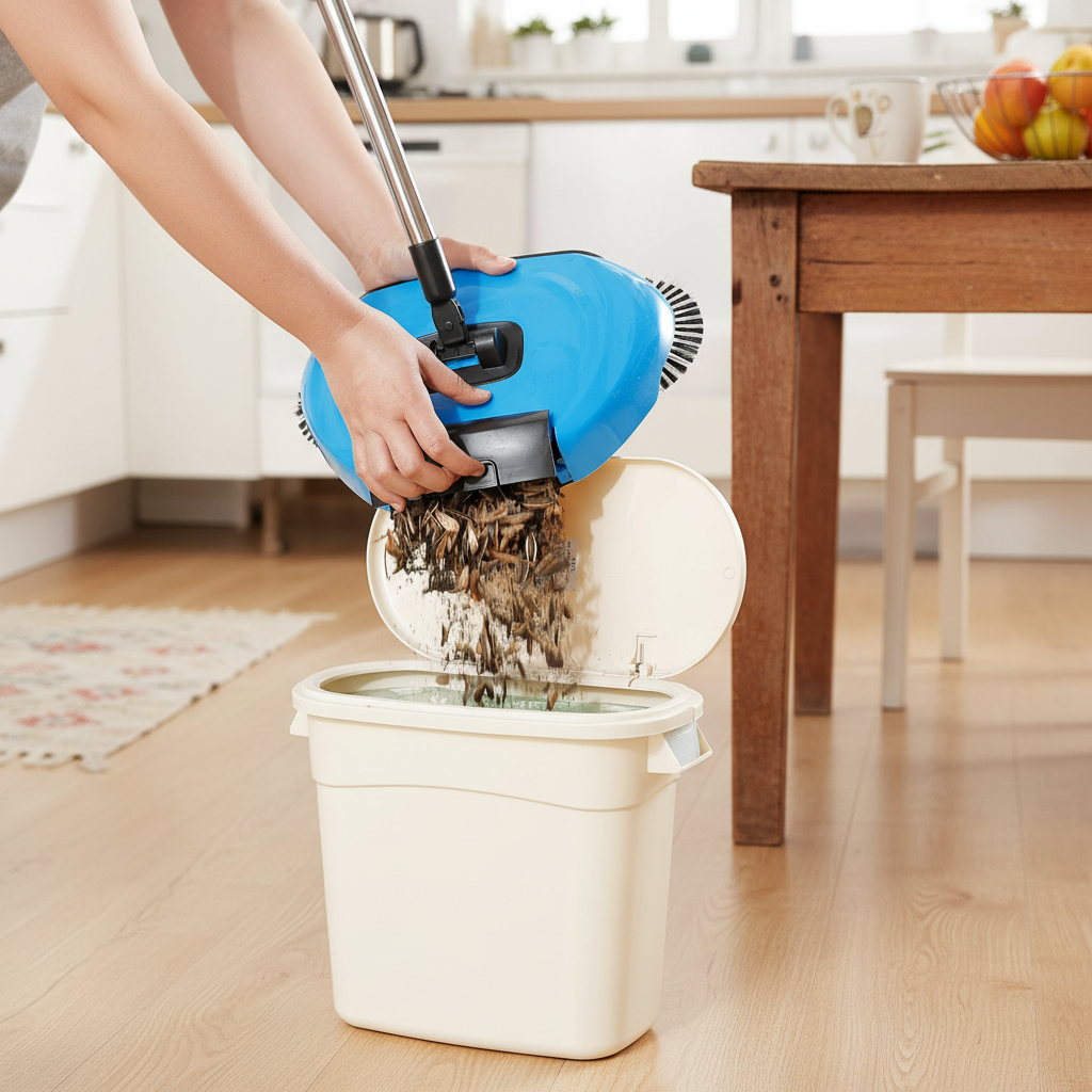 2-in-1 Manual Rotating Broom and Mop