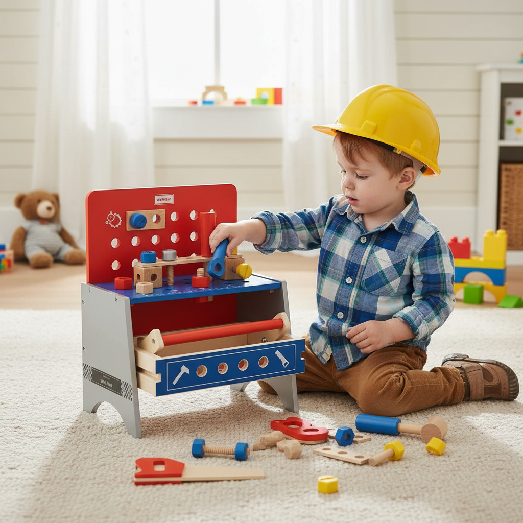 Kids Tool Bench with Realistic Working Tools