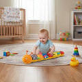 Musical Caterpillar Plush Rattle Toy for Babies