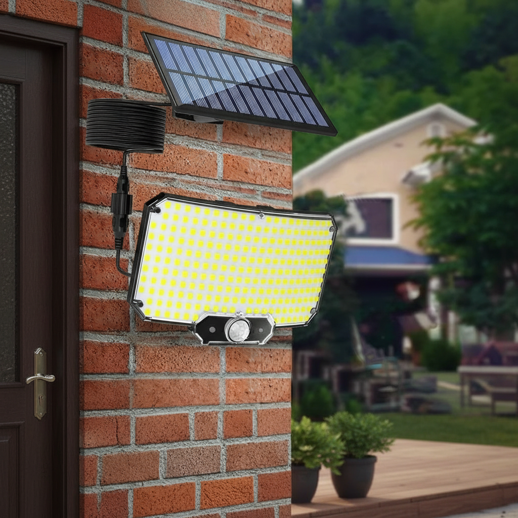 Solar Motion Sensor Flood Light with Remote Control
