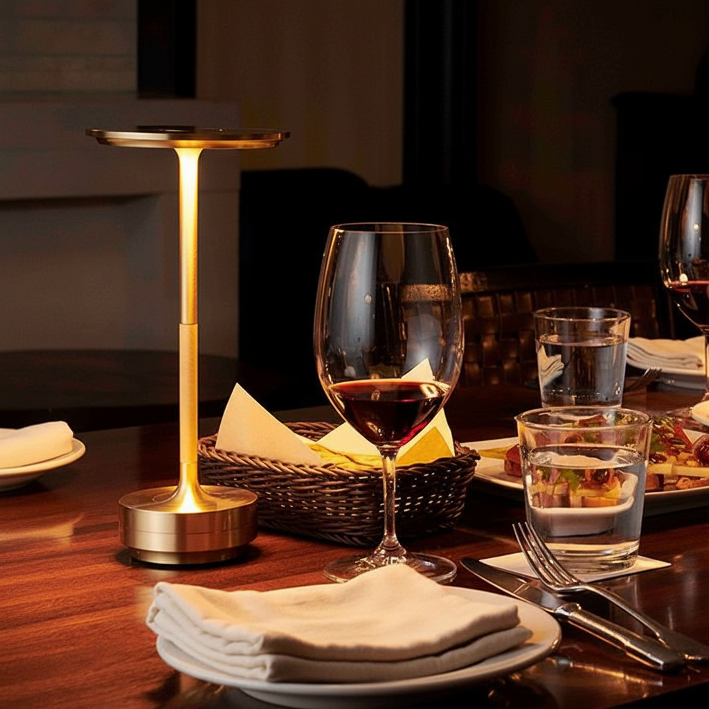 Portable Cordless Table Lamp with Adjustable Brightness