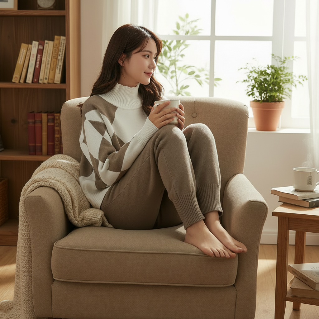 Women's Warm Sweater and Pants Set
