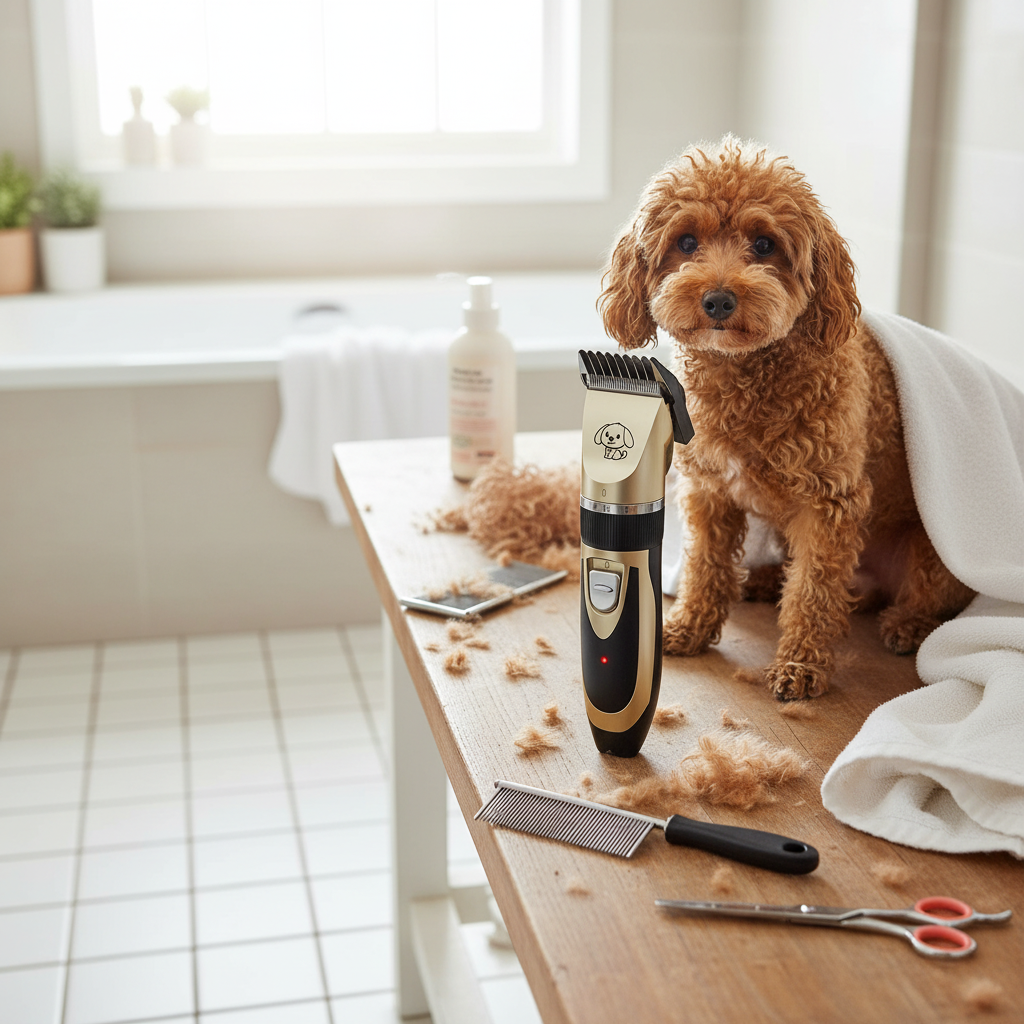 Quiet Dog Grooming Clipper Set - Cordless Pet Trimmer