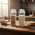 Milk Carton Water Bottle - Clear Reusable Design