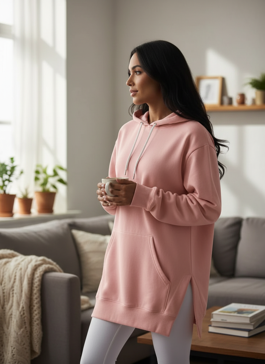Oversized Hoodie Dress - Long Sweatshirt Dress