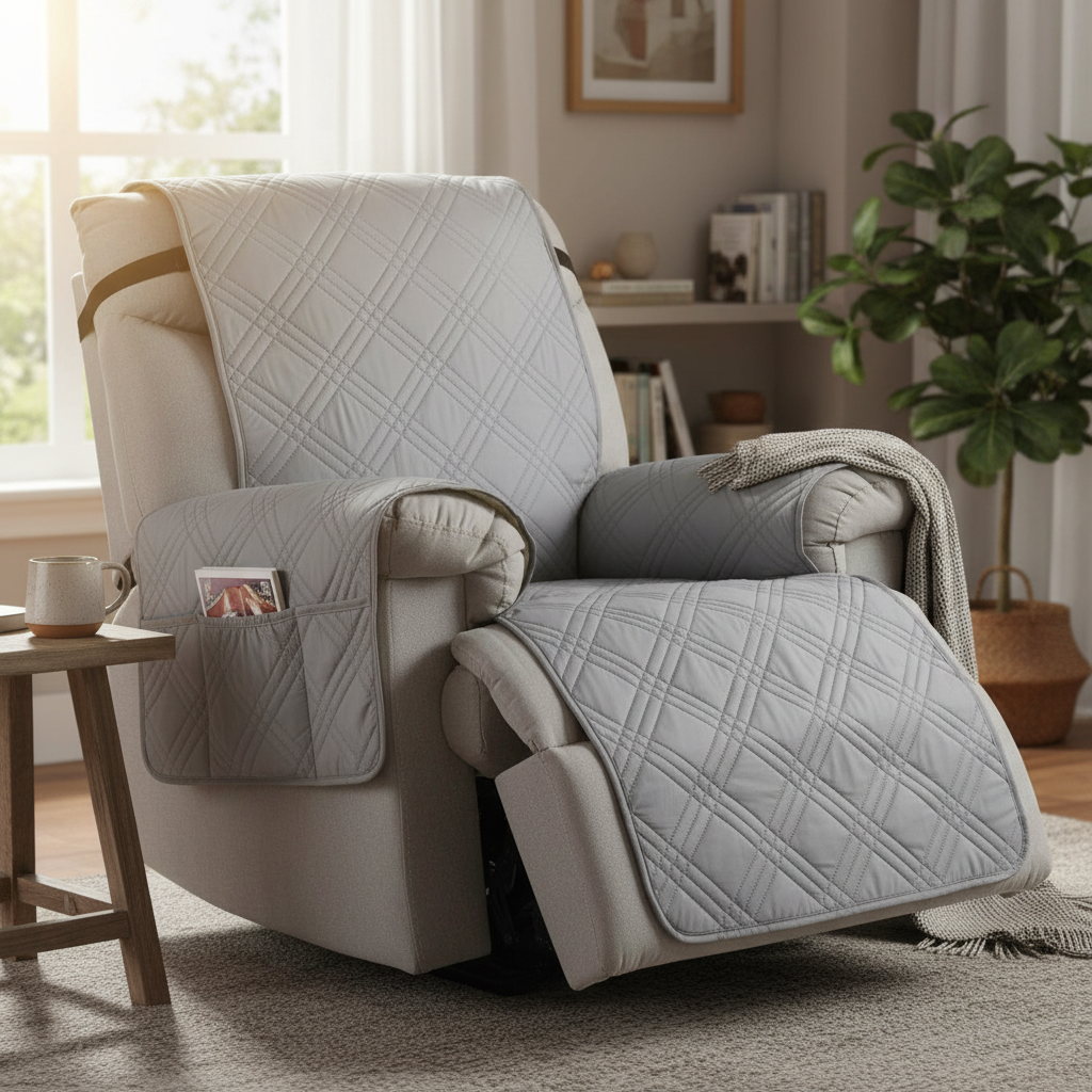 Waterproof Recliner Chair Cover with Straps