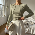 Women's Long Sleeve Top - Simple Elegance