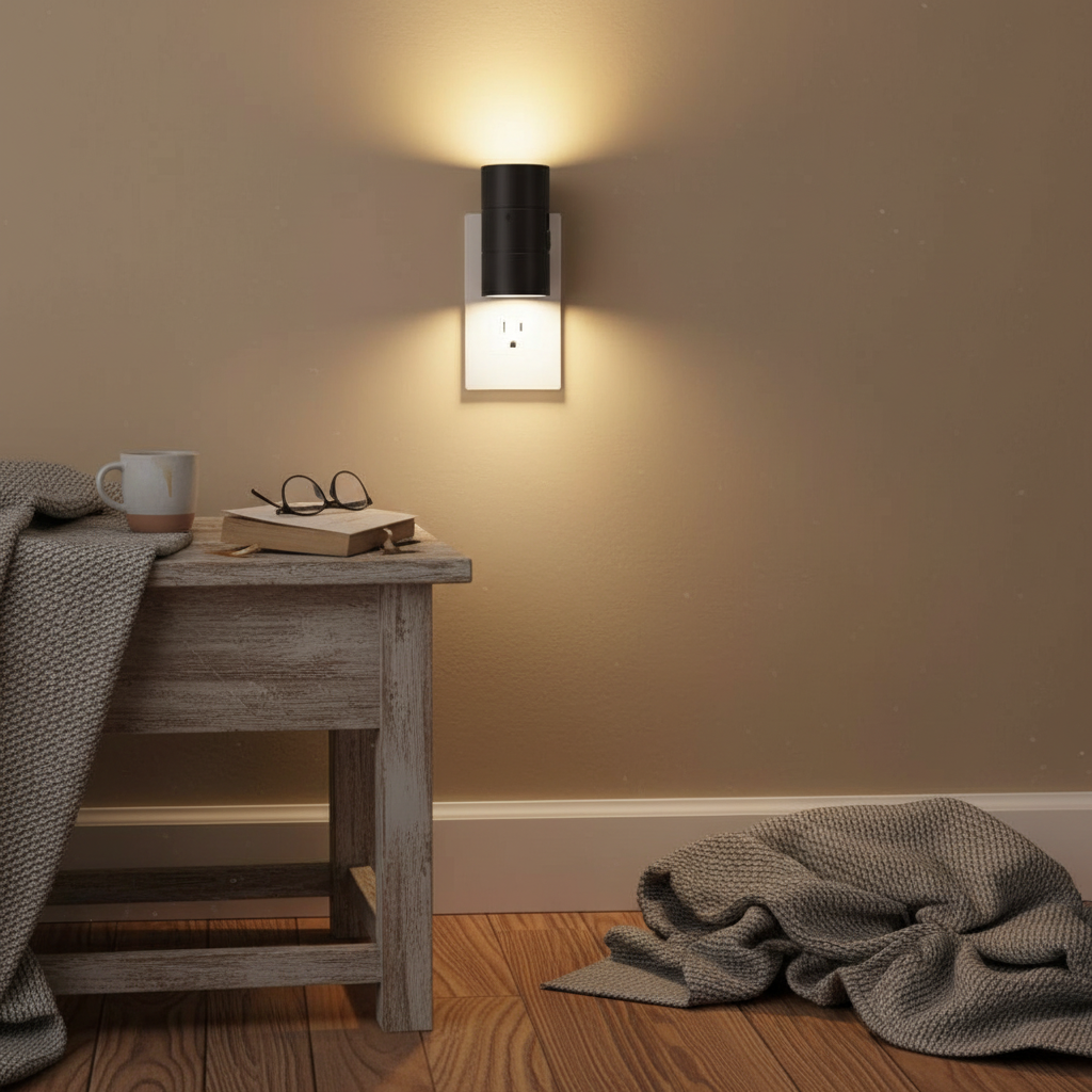 Night Light Outlet with Auto Sensor