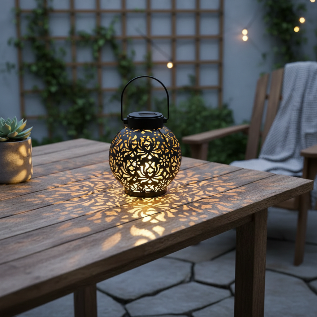 Solar LED Pendant Light - Weatherproof Garden Lighting