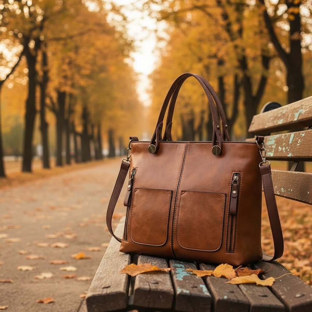 Genuine Leather Bag - Elegant Minimalist Design