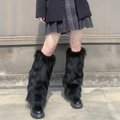 Faux Fur Leg Warmer Boots Cover - Winter Fuzzy Ankle Warmers