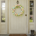 Spring Floral Easter Egg Wreath with Pastel Flowers