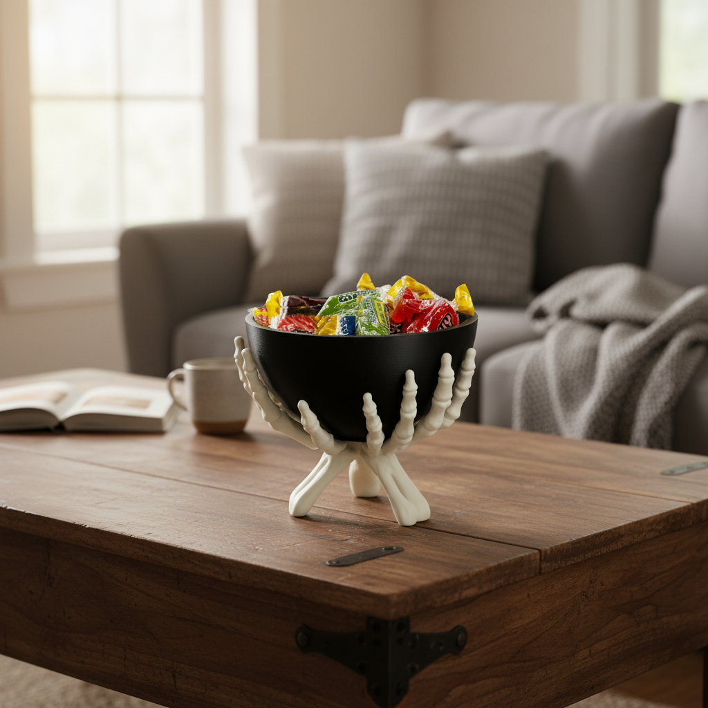 Skeleton Hands Halloween Candy Bowl