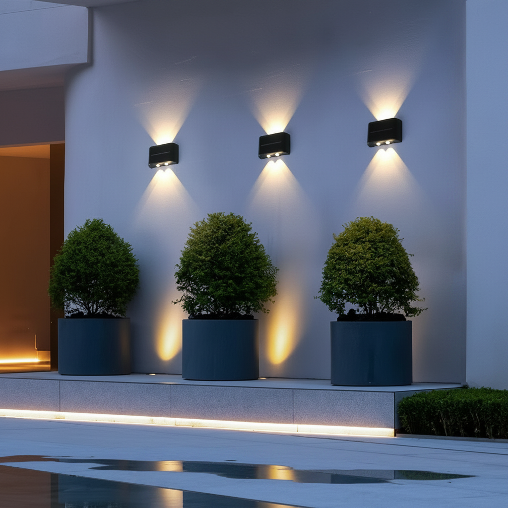 Solar LED Outdoor Wall Light - Energy Efficient
